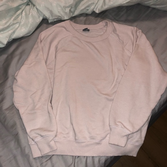 light pink sweatshirt